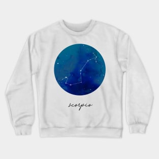 Scorpio Watercolor Zodiac Constellation Crewneck Sweatshirt